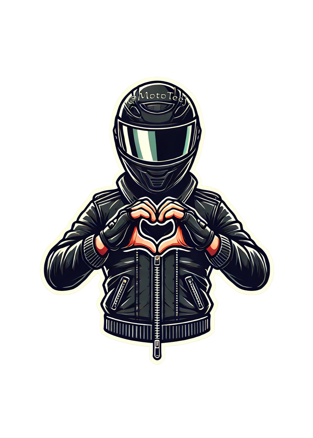 Moto Heart You Sticker